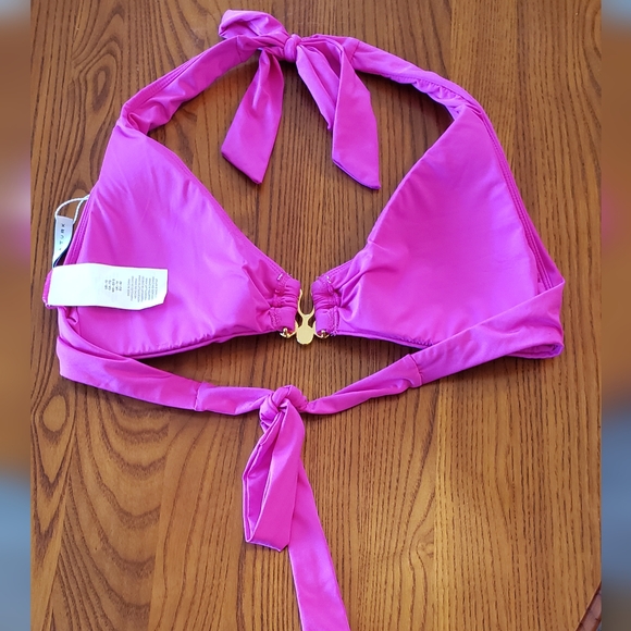 Trina Turk fuscia jewel-trim separates bikini, size 10/12 - Picture 8 of 12